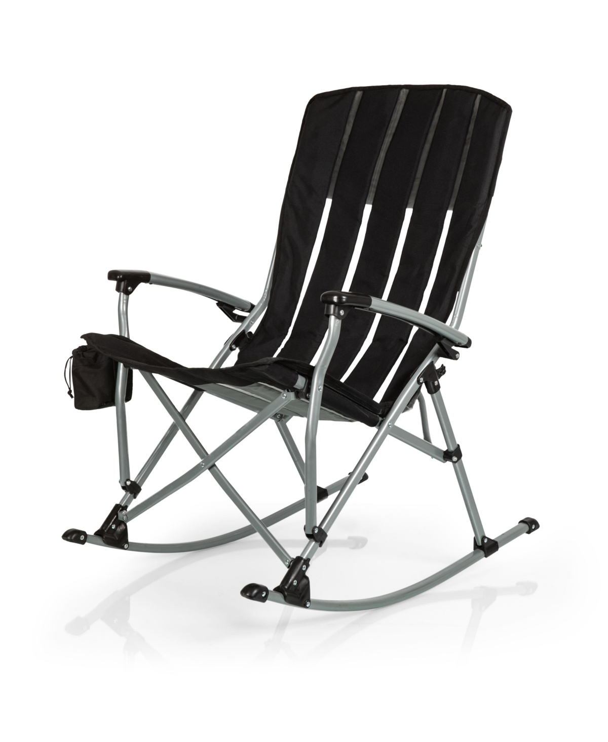 by Picnic Time Outdoor Rocking Camp Chair - Black