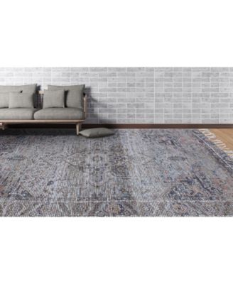 Prairie PRE-5 Mist/ Pink 3'6" x 5'6" Area Rug