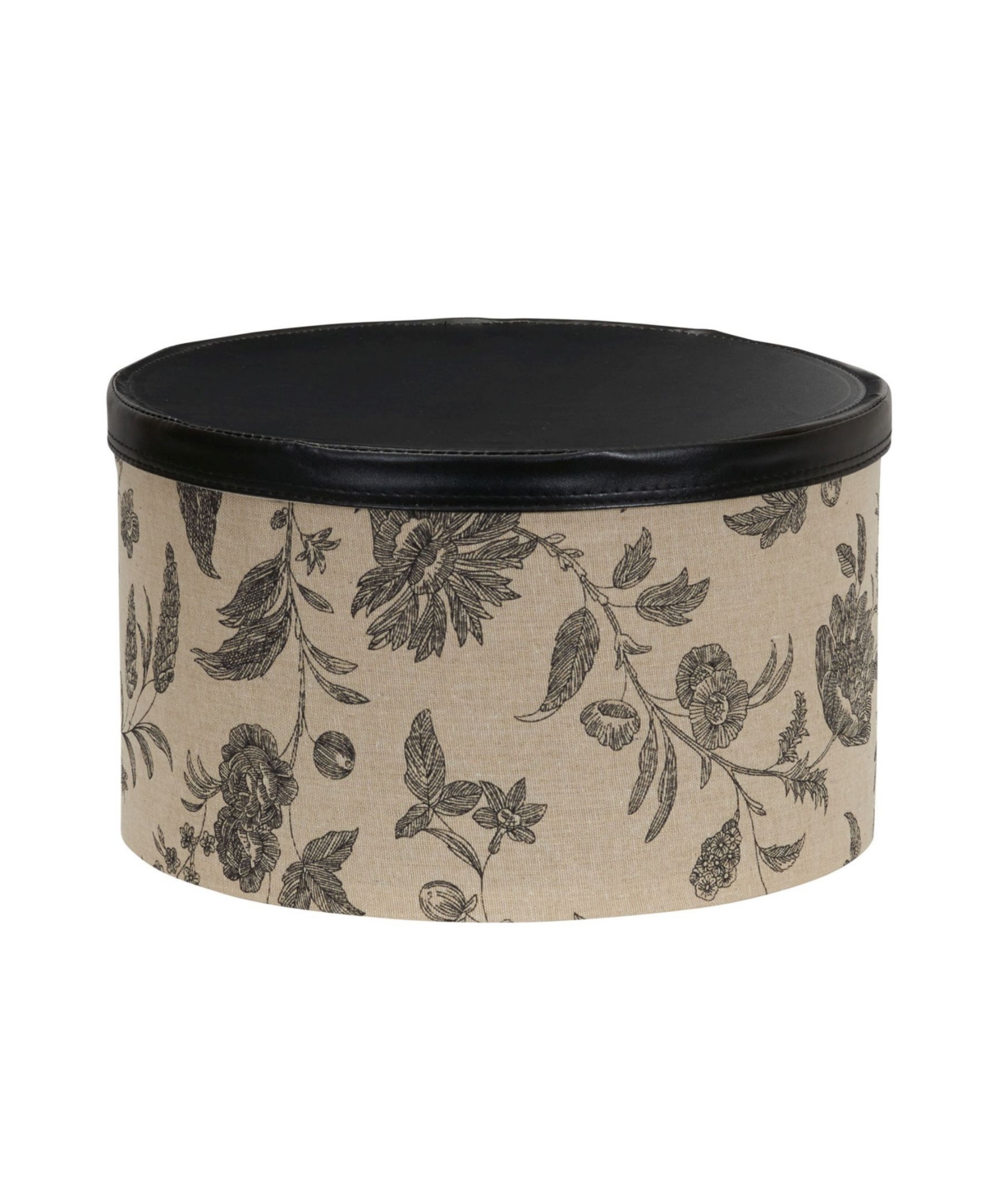 Shop Household Essentials Round Hat Boxes, Set Of 3 In Floral