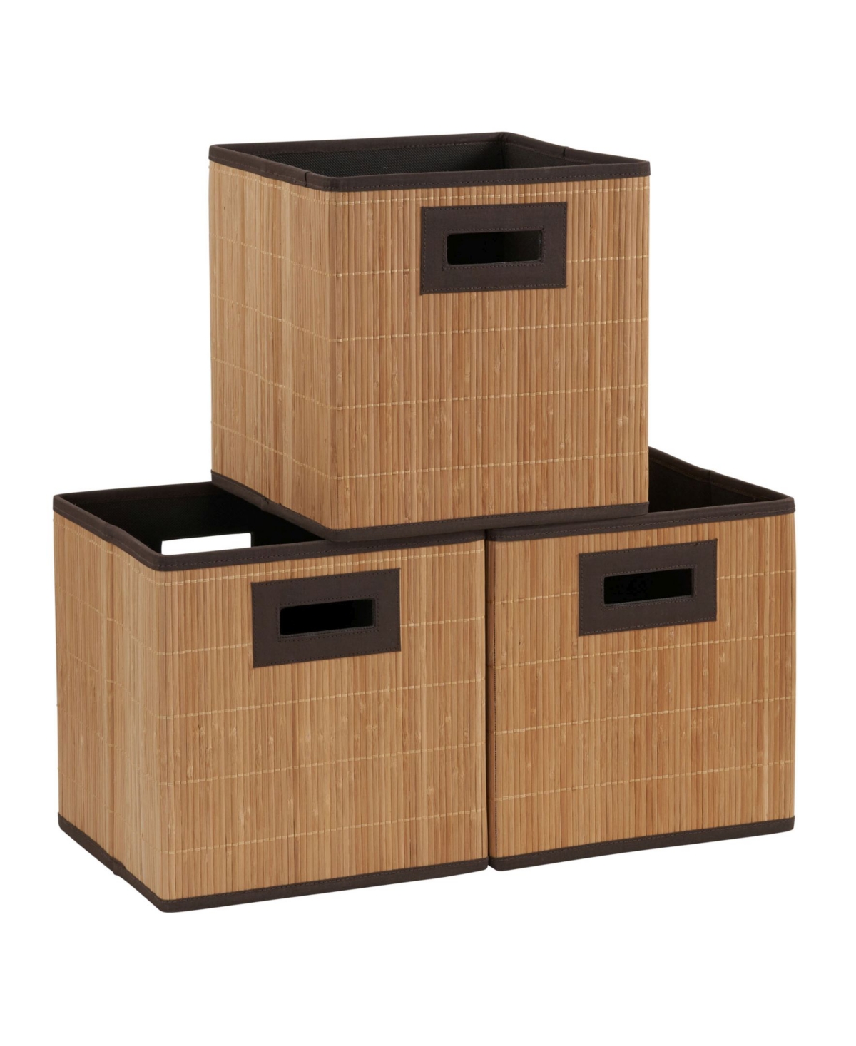 Household Essentials Storage Cubes, Set Of 3 In Natural