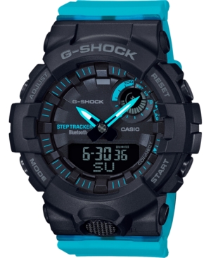 image of G-shock Women-s Power Trainer Blue Resin Strap Watch 45mm