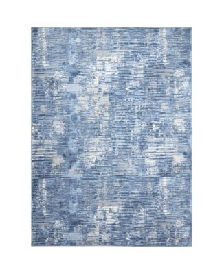 Barstow Bar02 Blue 6'6" x 9'6" Area Rug