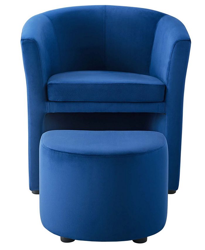 Modway Divulge Performance Velvet Arm Chair and Ottoman Set Macy's
