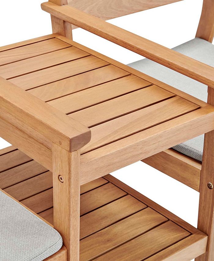 Modway Viewscape Outdoor Patio Ash Wood Jack and Jill Chair Set Macy's