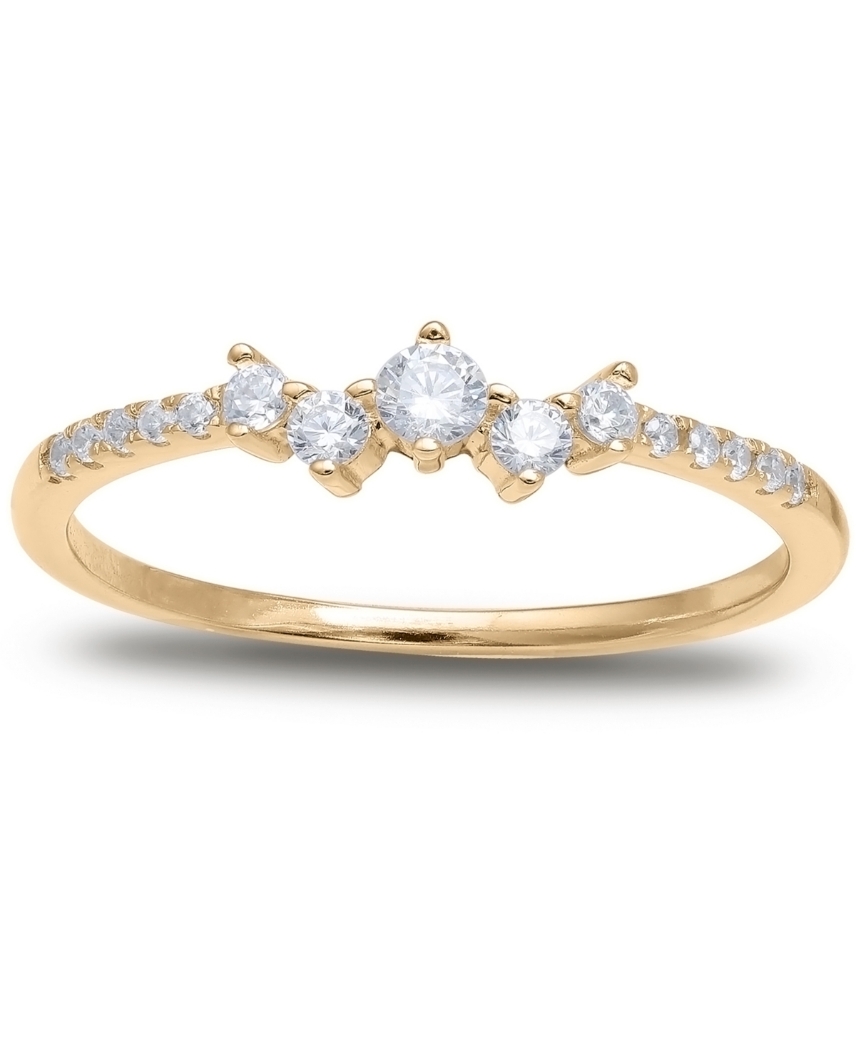 Giani Bernini Cubic Zirconia Scattered Band in 18k Gold-Plated Sterling Silver, Created for Macy's