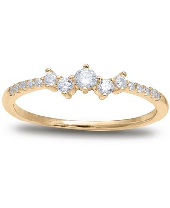 Giani Bernini - Cubic Zirconia Scattered Band in 18k Gold-Plated Sterling Silver