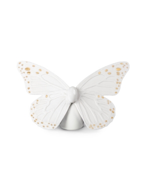 Shop Lladrò Collectible Figurine, White Butterfly In White-gold