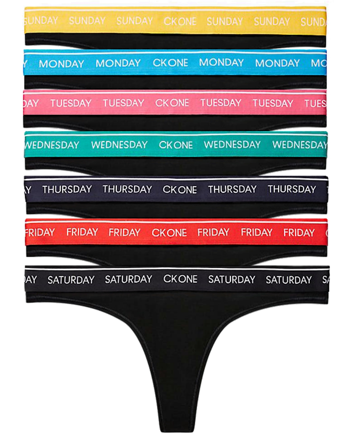 Calvin Klein Ck One Days Of The Week Thong Underwear QF5937 | Smart Closet