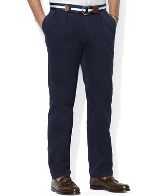 Polo Ralph Lauren Men's Core Pants, Classic-Fit Pleated Chino Pants ...
