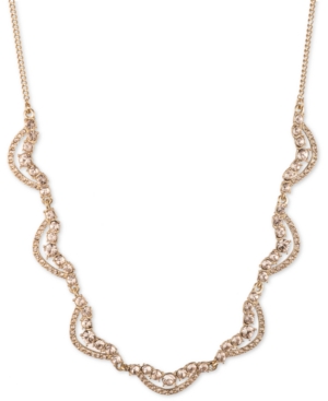 image of Givenchy Gold-Tone Crystal Twist Collar Necklace, 16