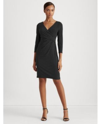 ralph lauren surplice jersey dress