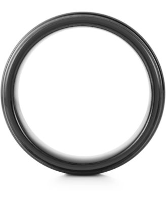 Men's Step Edge Band in Black Ion-Plated Tantalum