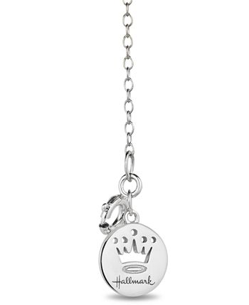 Hallmark Diamonds - Diamond Cross & Heart Pendant Necklace (1/10 ct. t.w.) in Sterlig Silver & 14k Rose Gold