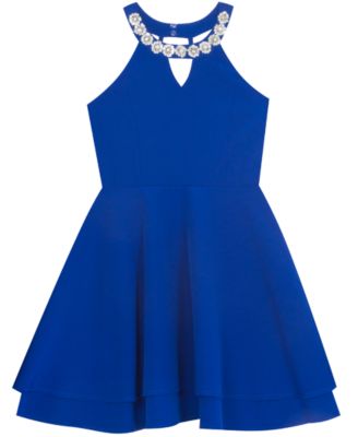 reiss blue velvet dress
