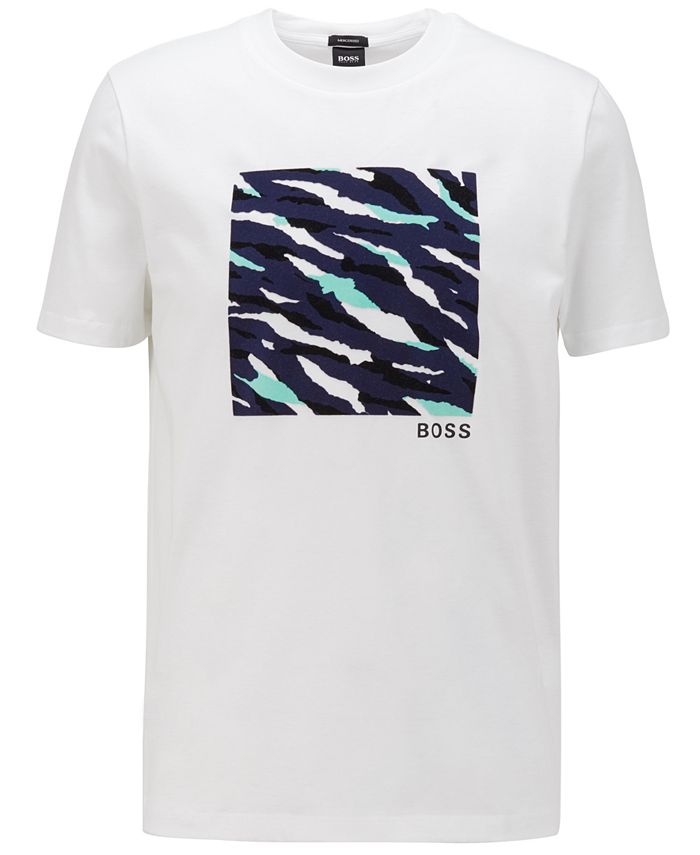 Hugo Boss BOSS Men's Tiburt 199 Crewneck T-Shirt & Reviews - T-Shirts ...