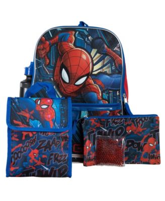 spider man 5 piece backpack