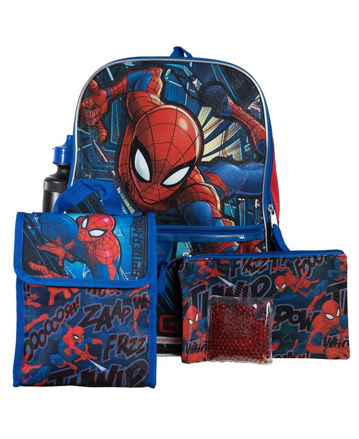 BNWT Boys Super Cool Blue Spiderman Backpack Gear School Sports Carry On Bag 