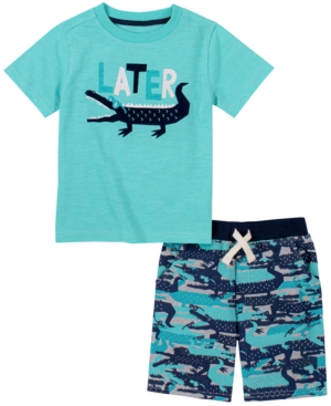 Kids Headquarters Kids' Baby Boys 2-pc. Later Gator T-shirt & Shorts Set In Assorted