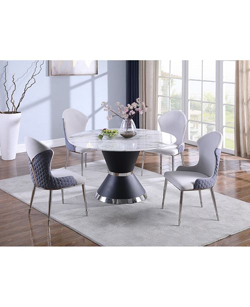 Chintaly Tori Round Marble Dining Table & Reviews ...