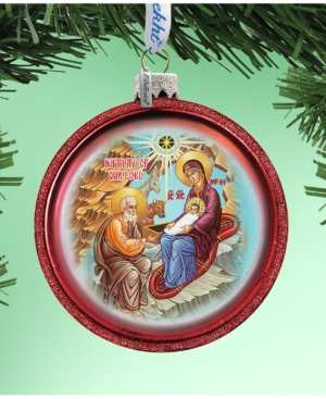 GDeBrekht Orthodox Nativity Glass Ornament Hand Painted Glass Ornament