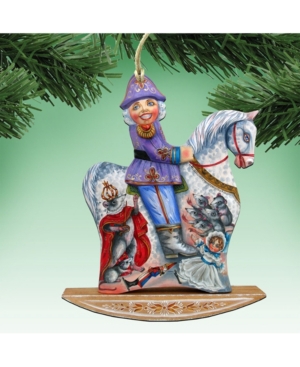 Designocracy Rocking Nutcracker Wooden Christmas Ornament Set Of 2 In Multi