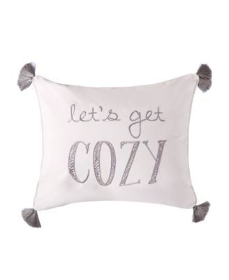 Camden Let's Get Cozy Tassel Trim Decorative Pillow, 16" x 20"