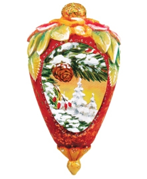 GDeBrekht Hand Painted Winter Forest Scenic Ornament