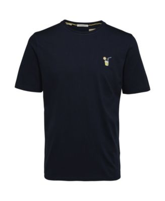 Selected Men's Embroidered Short Sleeve T-shirt - Macy's