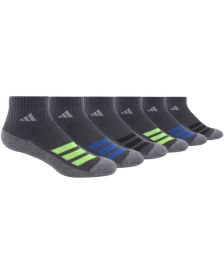 Big Boys Cushioned Angle Stripe Quarter Sock Pack of 6