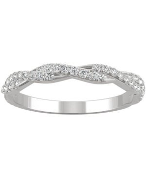 image of Charles & Colvard Moissanite Braided Band (1/3 ct. t.w. Dew) in 14k White Gold