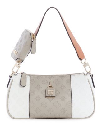 guess white shoulder bag