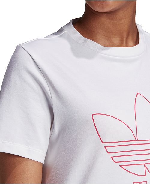Adidas Adidas Women S Outline Trefoil T Shirt Reviews Women Macy S