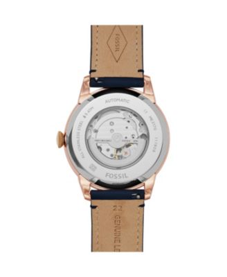 Townsman Automatic Navy Leather Watch 44mm