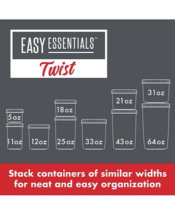 LocknLock Easy Essentials Twist 3-Piece 22-oz. Container Set