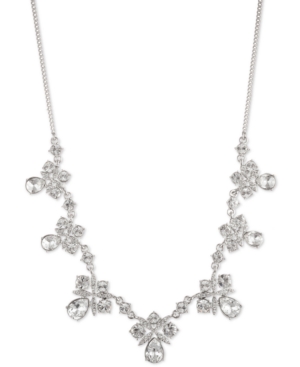 image of Givenchy Crystal Cluster Statement Necklace, 16