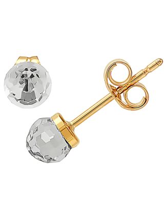Macy's - Swarovski Crystal Button Stud Earrings in 10k Gold