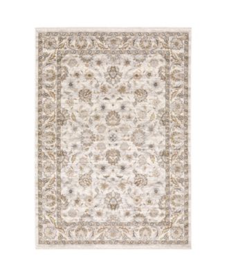 Maharaja 70E Ivory and Gray 5'3" x 7'6" Area Rug