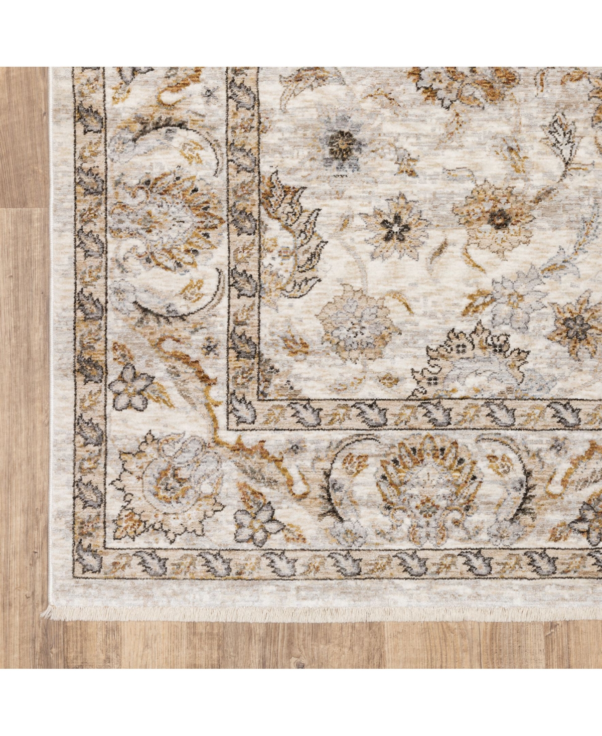 JHB DESIGN MAHARAJA 70E IVORY AND GRAY 7'10" X 10'10" AREA RUG 