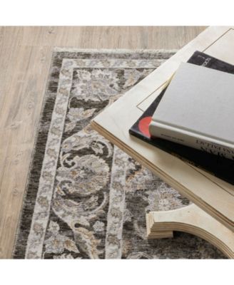 Maharaja 70E Gray and Ivory 7'10" x 10'10" Area Rug