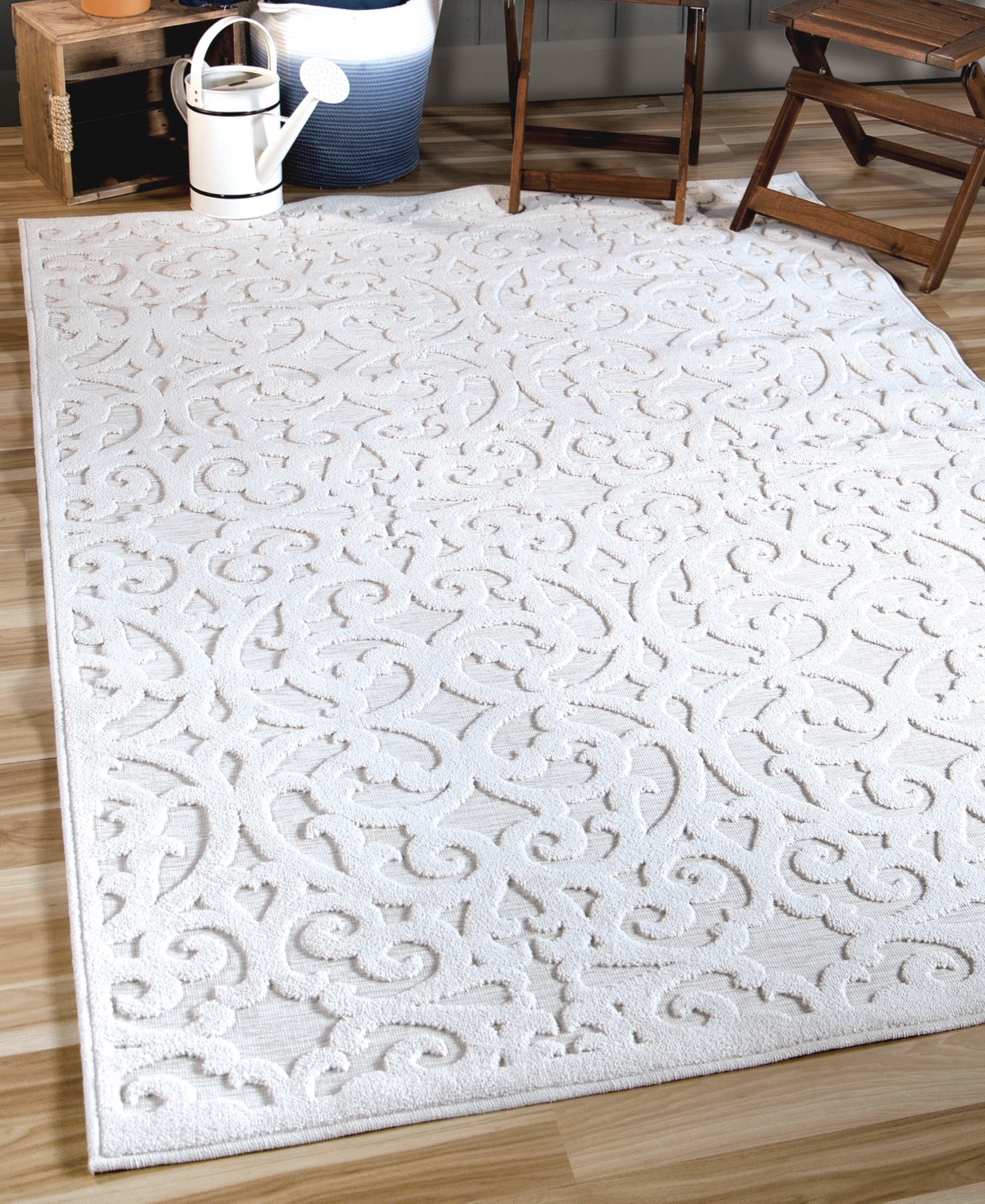 Closeout! Edgewater Living Bourne SeabornOutdoor Area Rug - Neutral