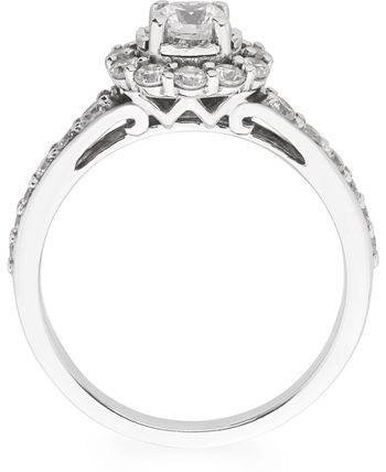 Macy's - Diamond Halo Ring (1 ct. t.w.) in 14k White Gold