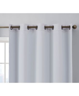 Siena Pattern 100% Complete Blackout Thermal Insulated Double Layer Window Curtain Grommet Panels - Energy Savings & Soundproof, Set of 2