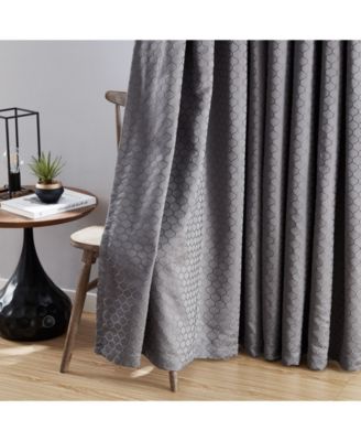 Siena Pattern 100% Complete Blackout Thermal Insulated Double Layer Window Curtain Grommet Panels for Living Room & Bedroom - Energy Savings & Soundproof, Set of 2