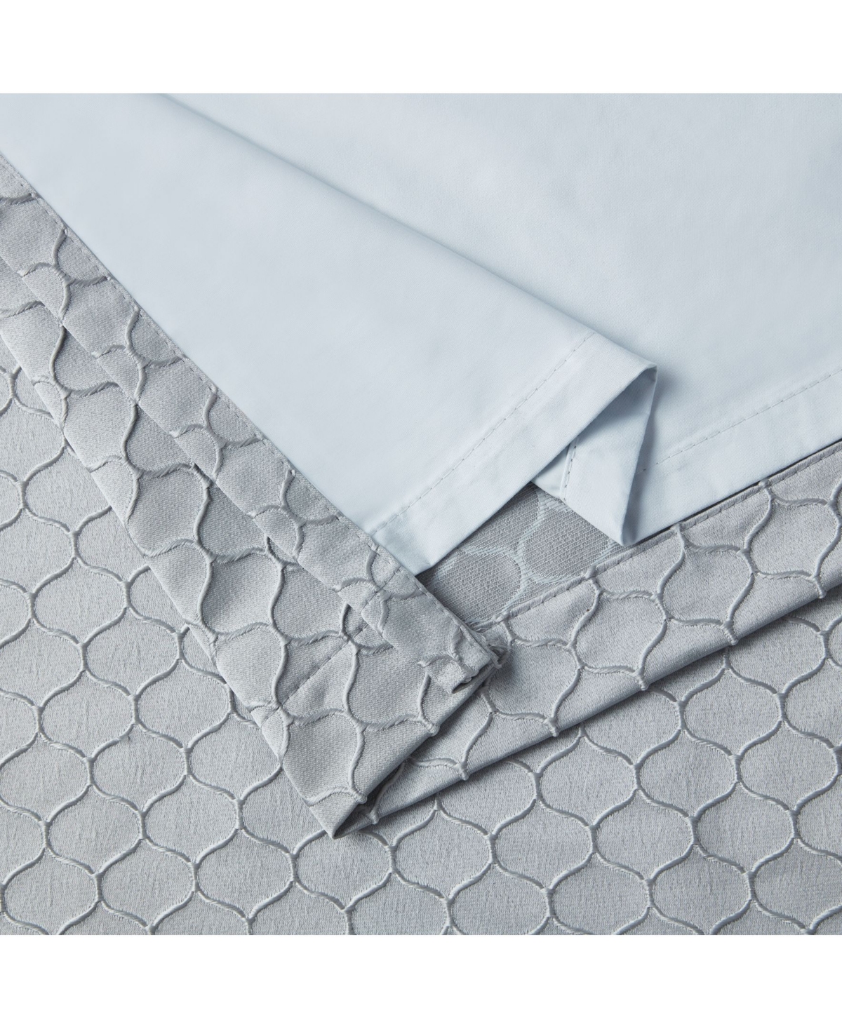 Hlc.me Siena Pattern 100% Complete Blackout Thermal Insulated Double Layer Window Curtain Grommet Panels for Living Room & Bedroom