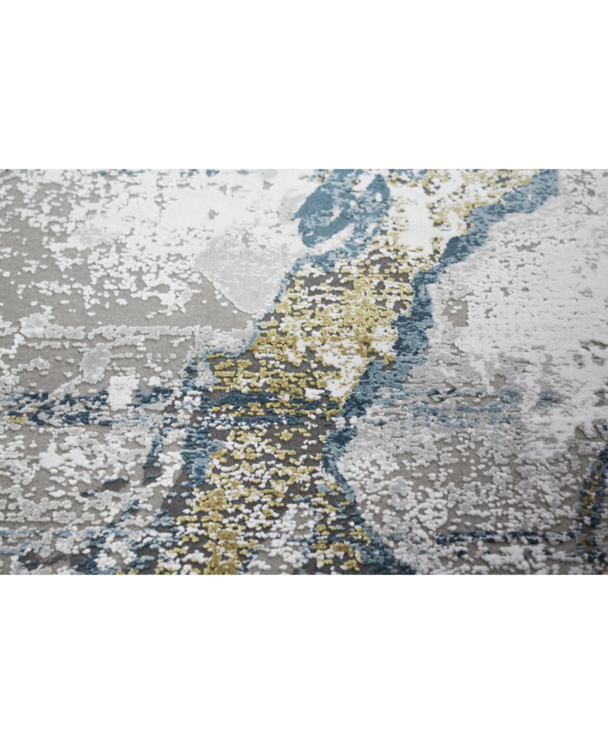 Shop Bb Rugs Charm Cha-02 Gray, Blue 7'9" X 9'9" Area Rug In Gray,blue