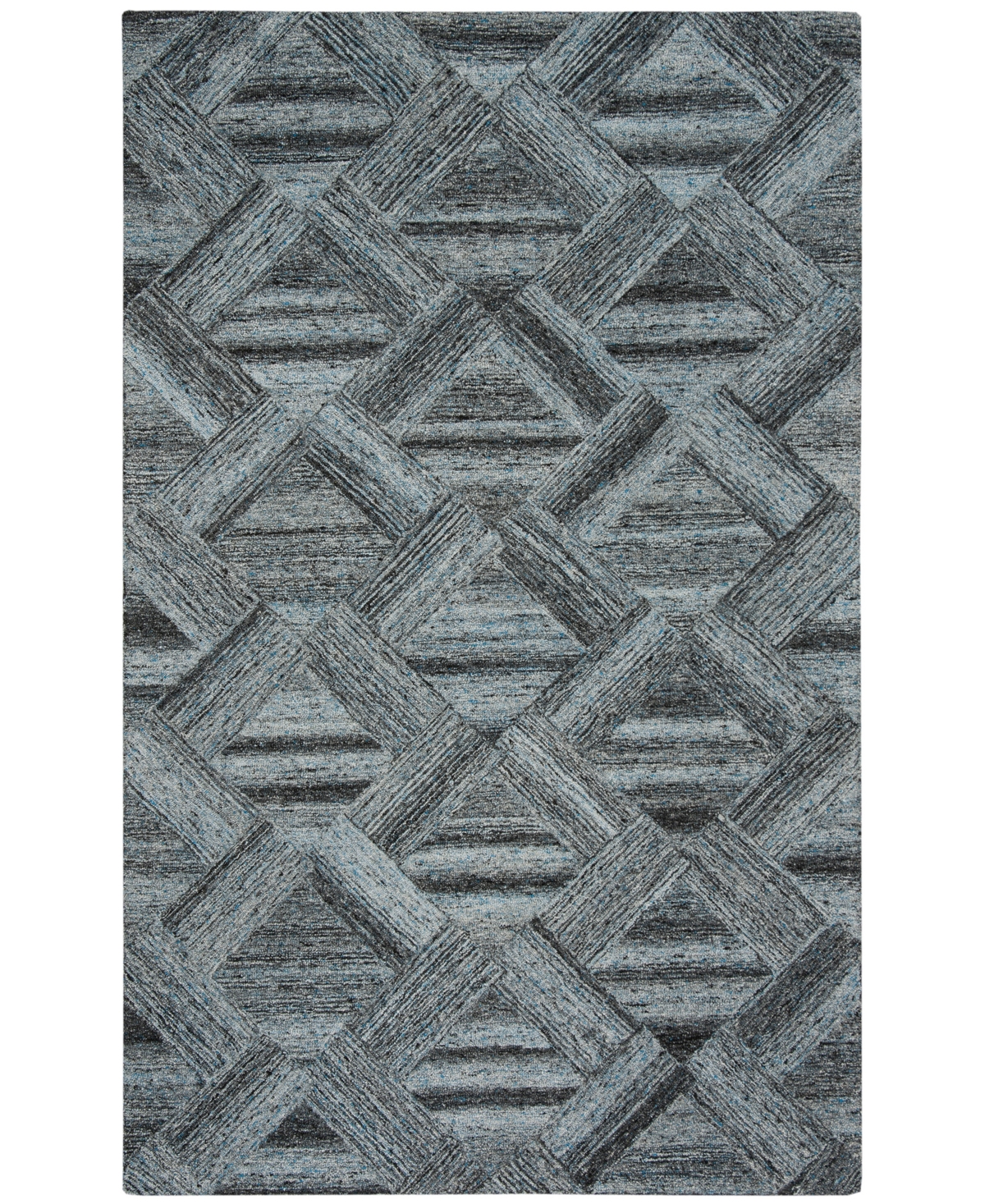 Safavieh Abstract 607 Blue and Black 5' x 8' Area Rug - Blue