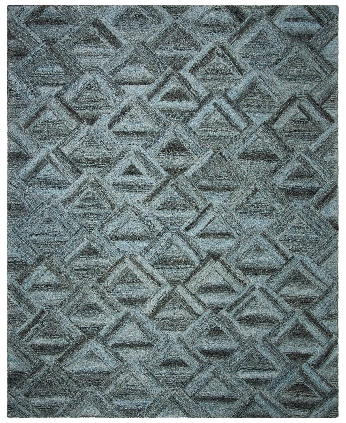 Safavieh Abstract 607 Blue and Black 6' x 9' Area Rug - Blue