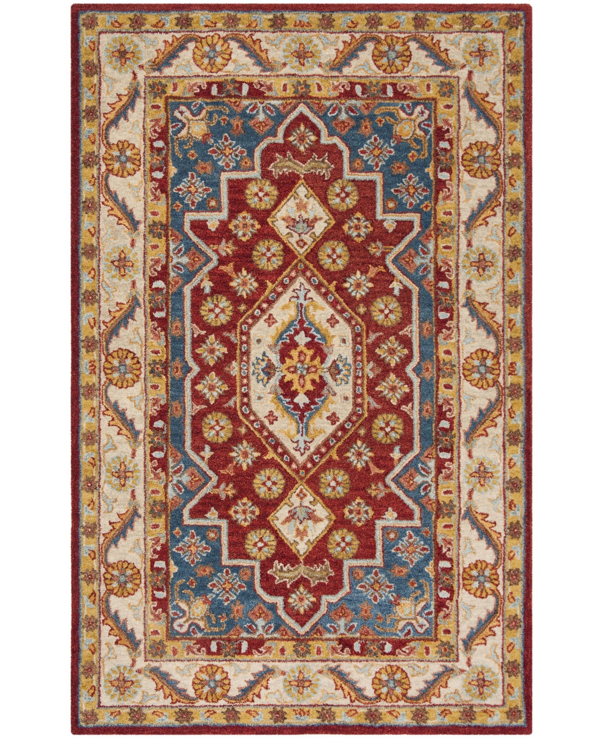 Safavieh Antiquity At503 Red and Blue 5' x 8' Area Rug - Red