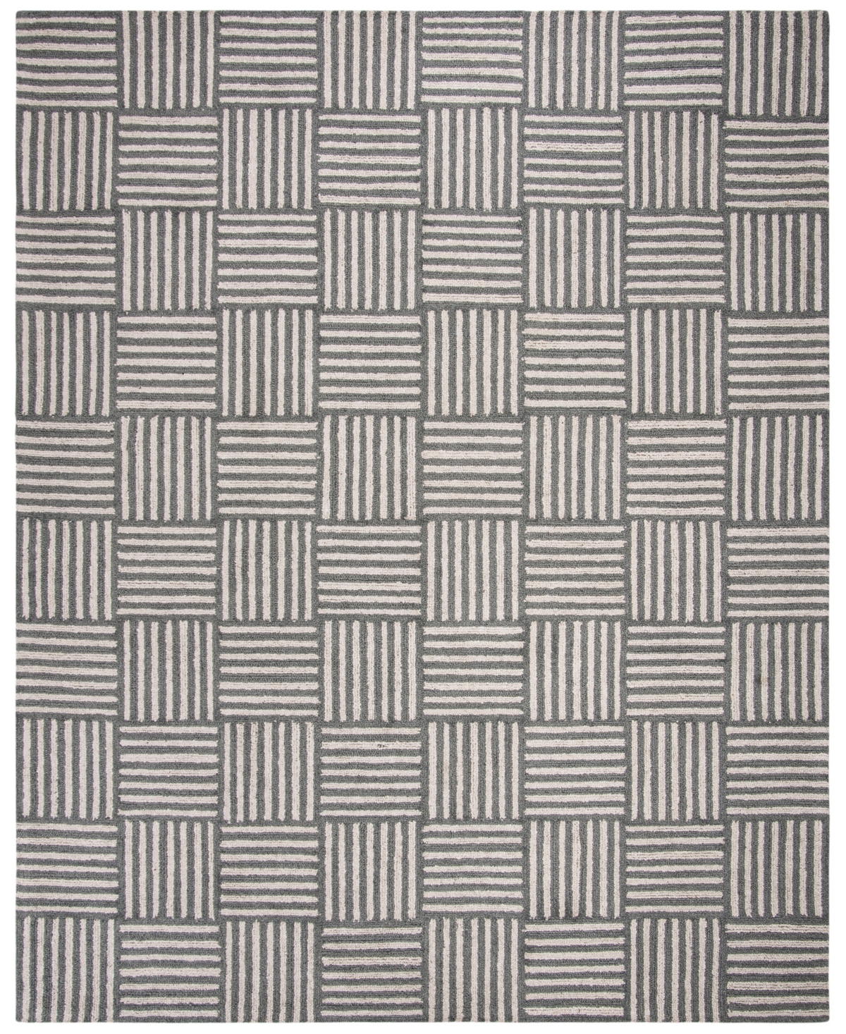 Safavieh Abstract 602 Ivory and Onyx 6' x 9' Area Rug - Ivory