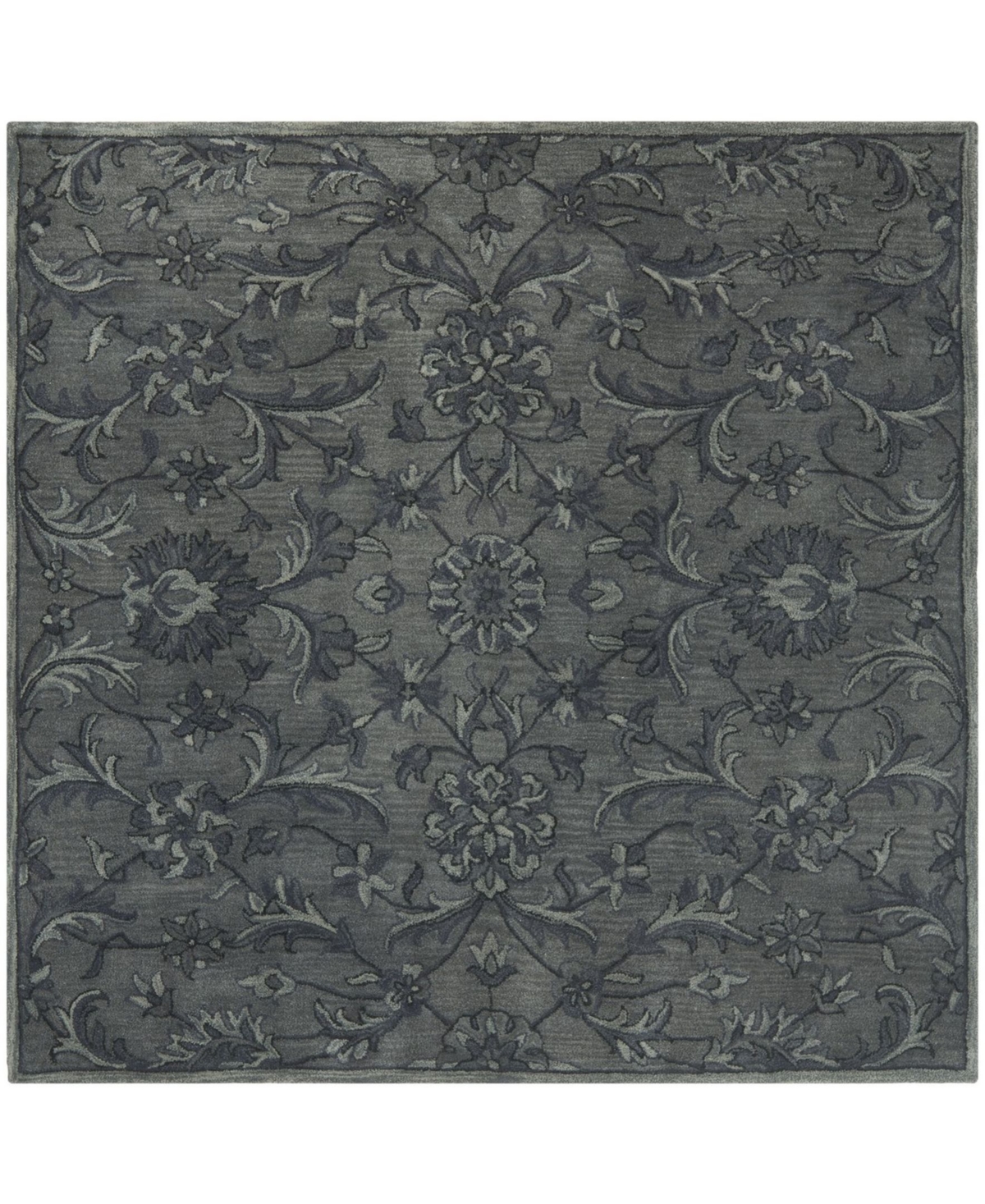 Safavieh Antiquity At824 Gray and Multi 6' x 6' Square Area Rug - Gray